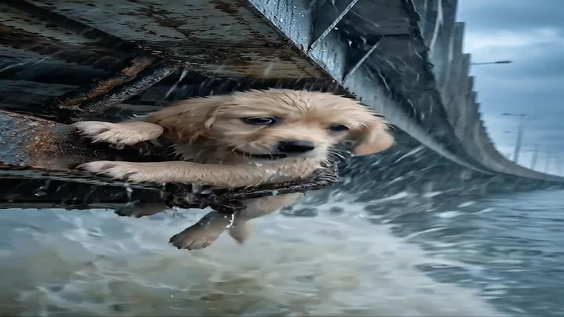 Full Video : H0707028_Tiny Puppy Cried Help Until a Brave Fisherman Arrived!